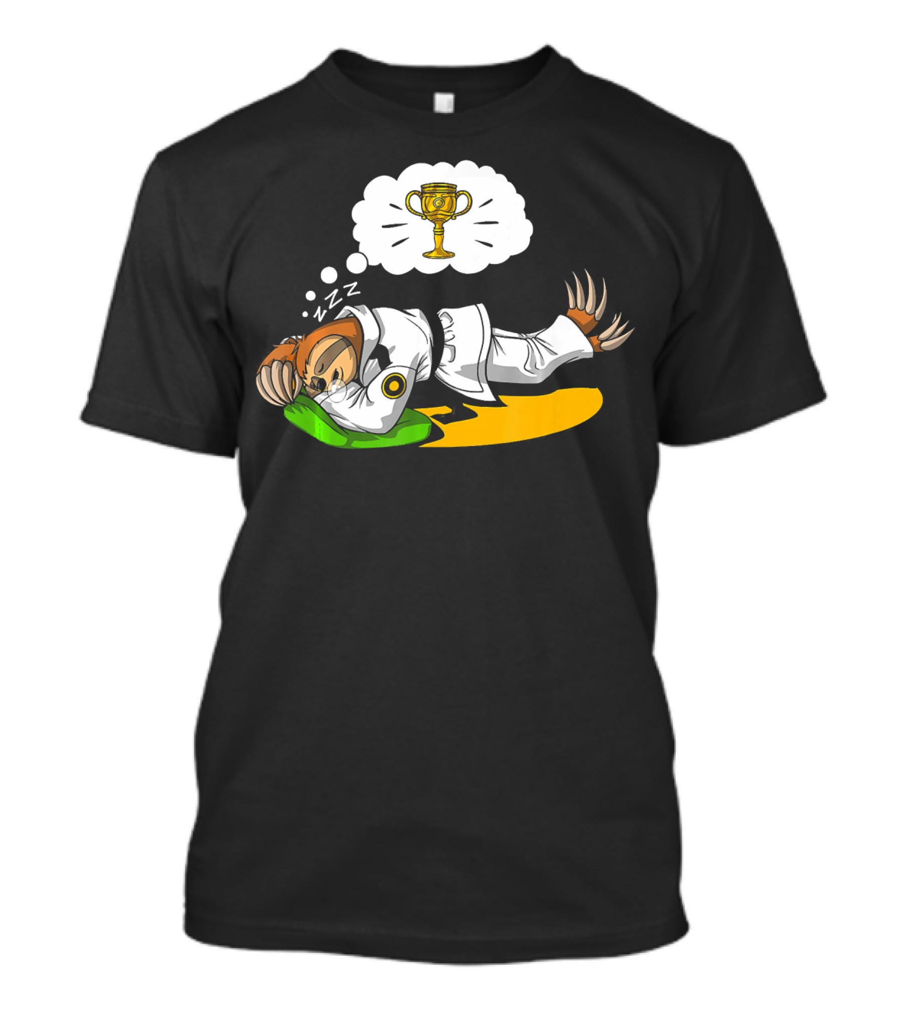 Sloth Nap Karate Funny Martial Arts Ninja Champion Dreaming T-Shirt