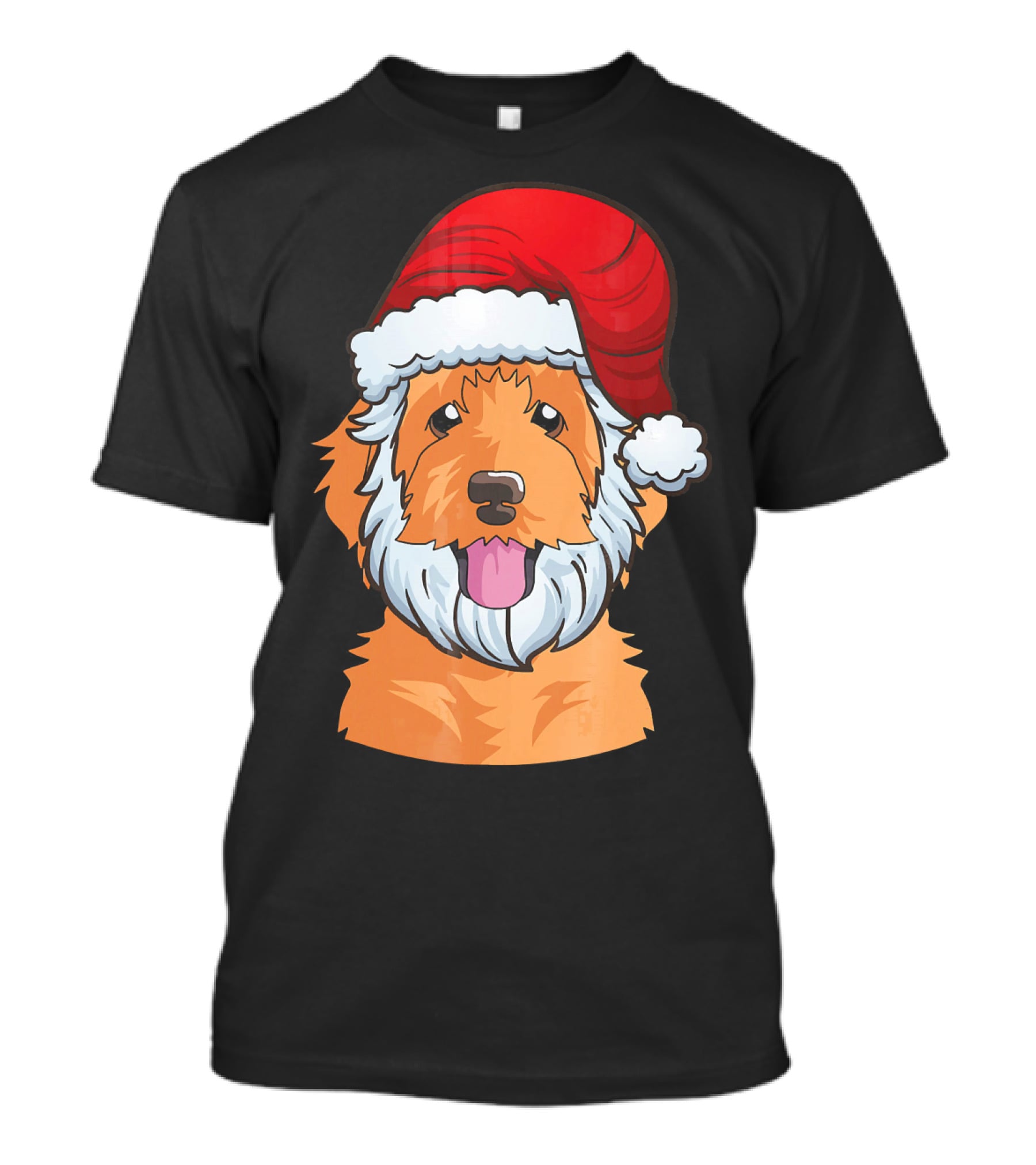 Golden Doodle Funny Santa Claus Dog Holiday Humor T-Shirt