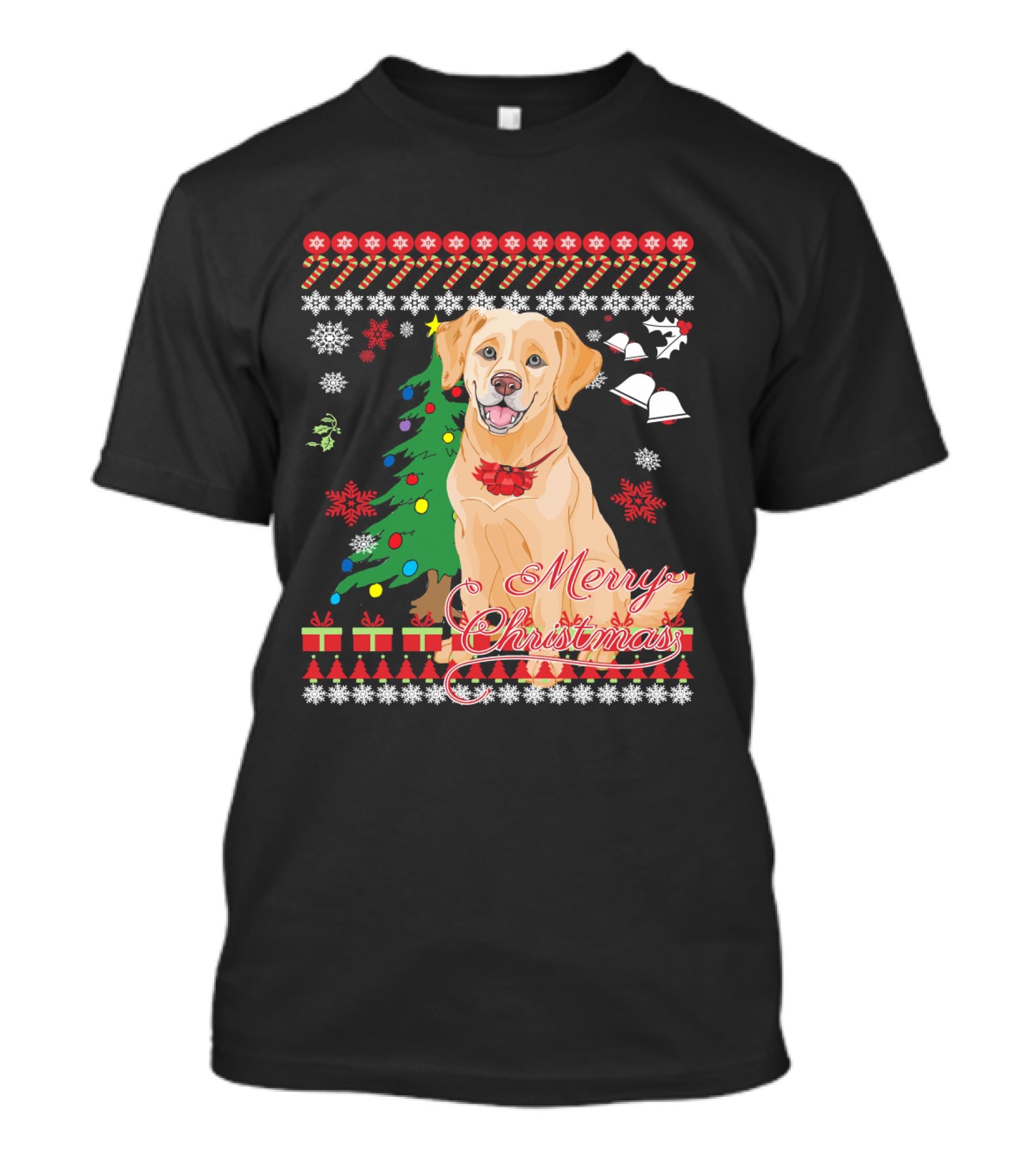 Merry Christmas Labrador Ugly T-Shirt