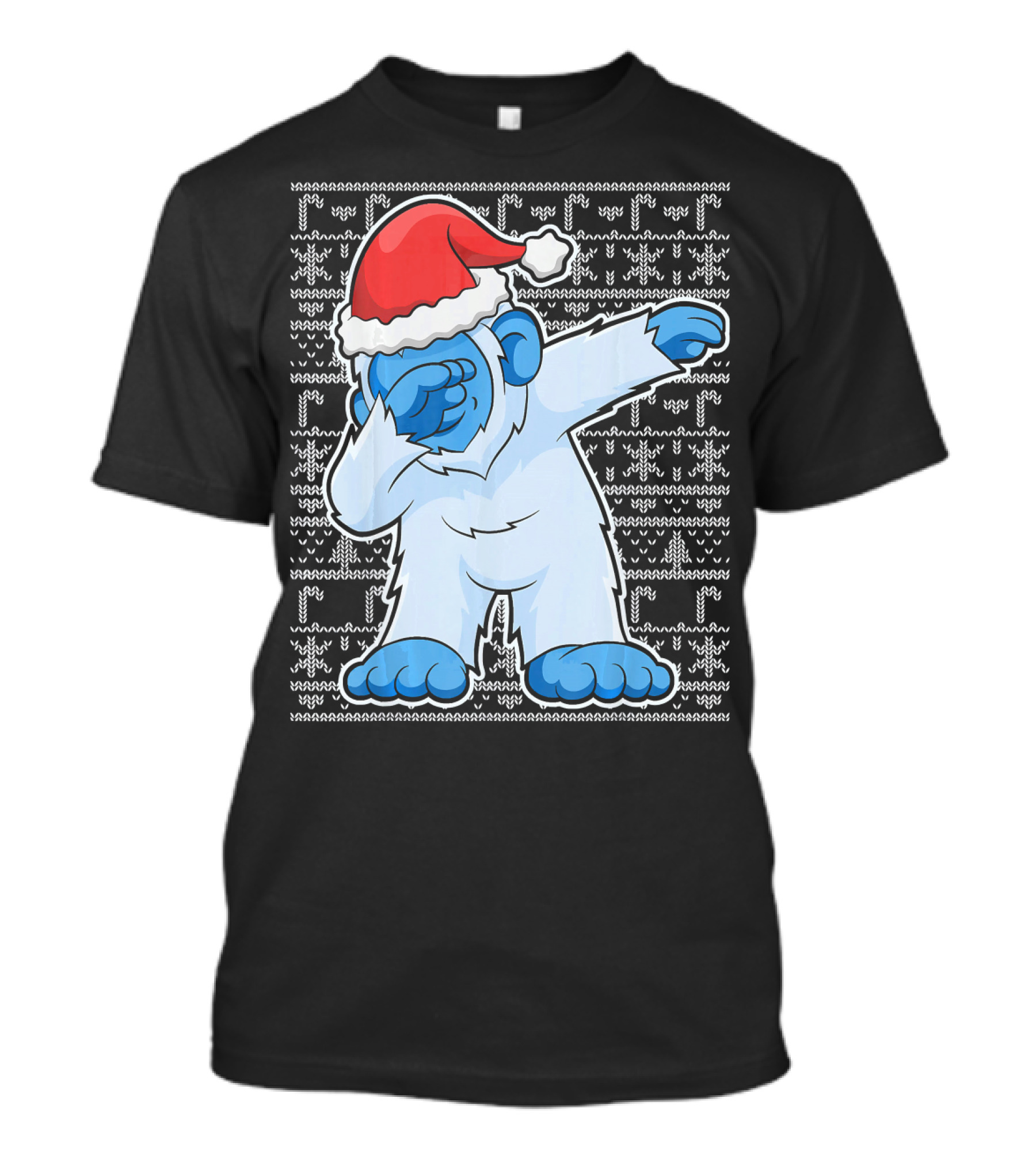 Dabbing Christmas Bigfoot Santa Abominable Snowman T-Shirt