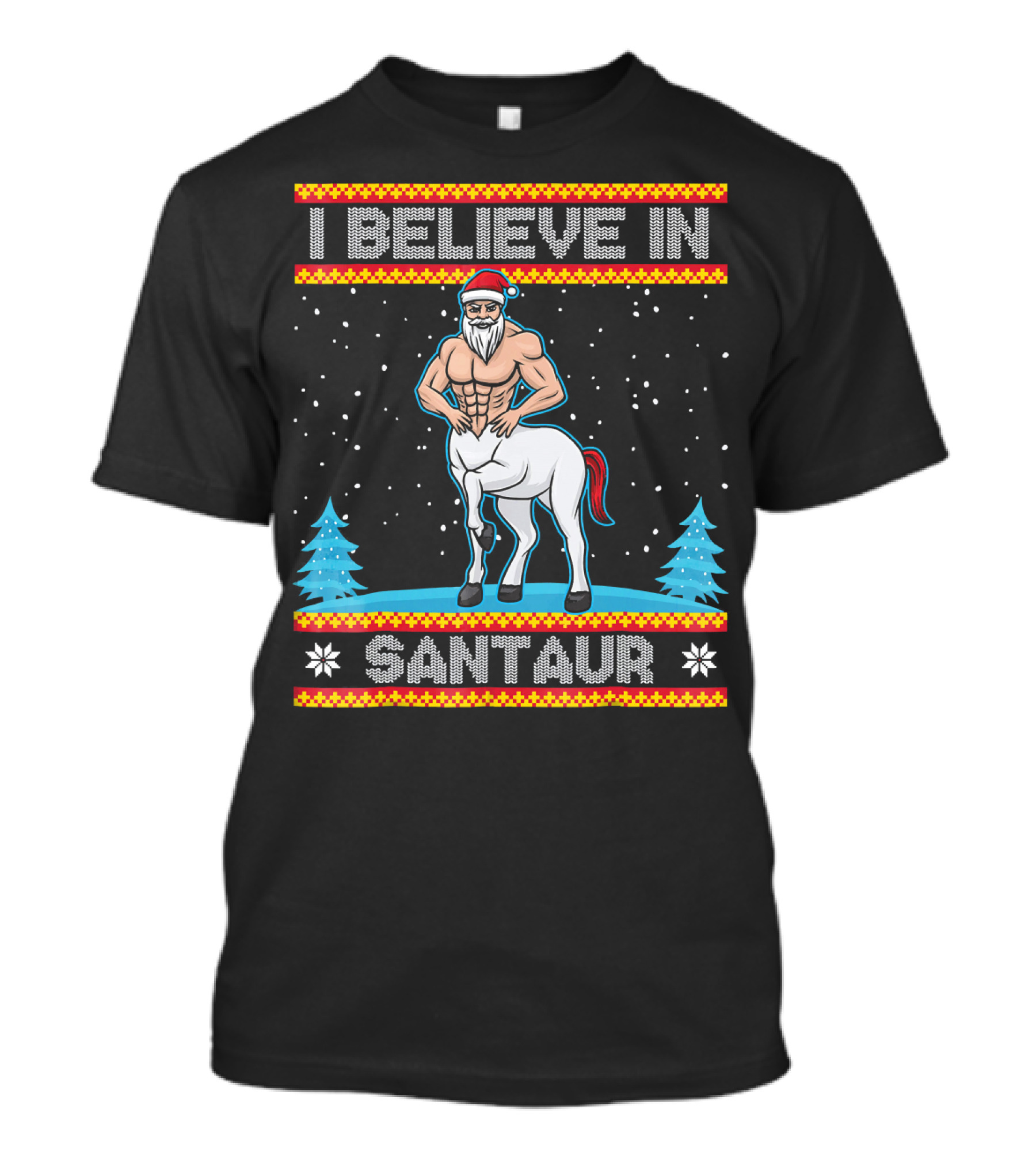 I Believe In Santaur Santa Centaur Christmas T-Shirt