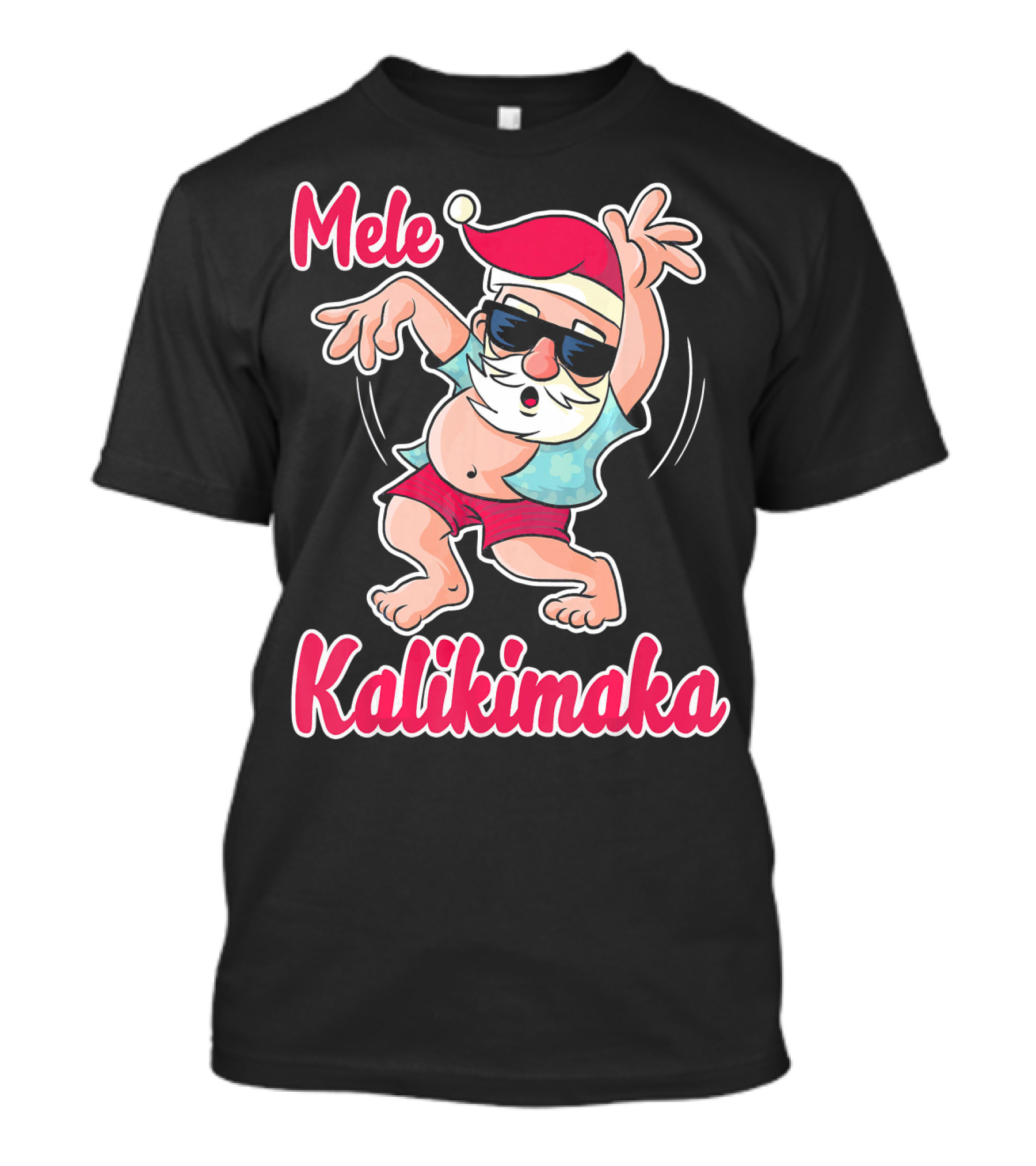 Mele Kalikimaka Dancing Santa Hula Holiday Vibes T-Shirt