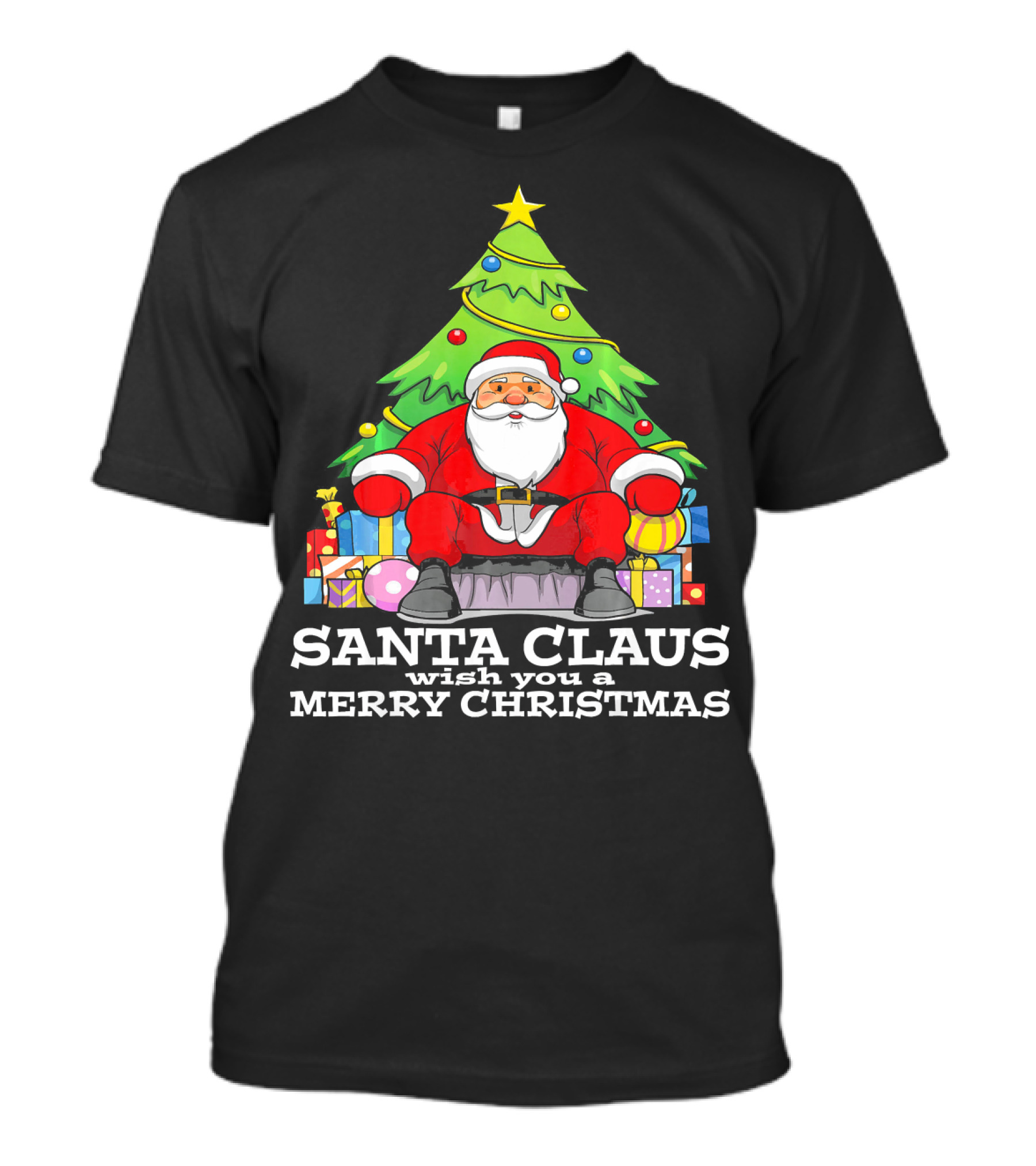 Santa Claus Wish You A Merry Christmas T-Shirt