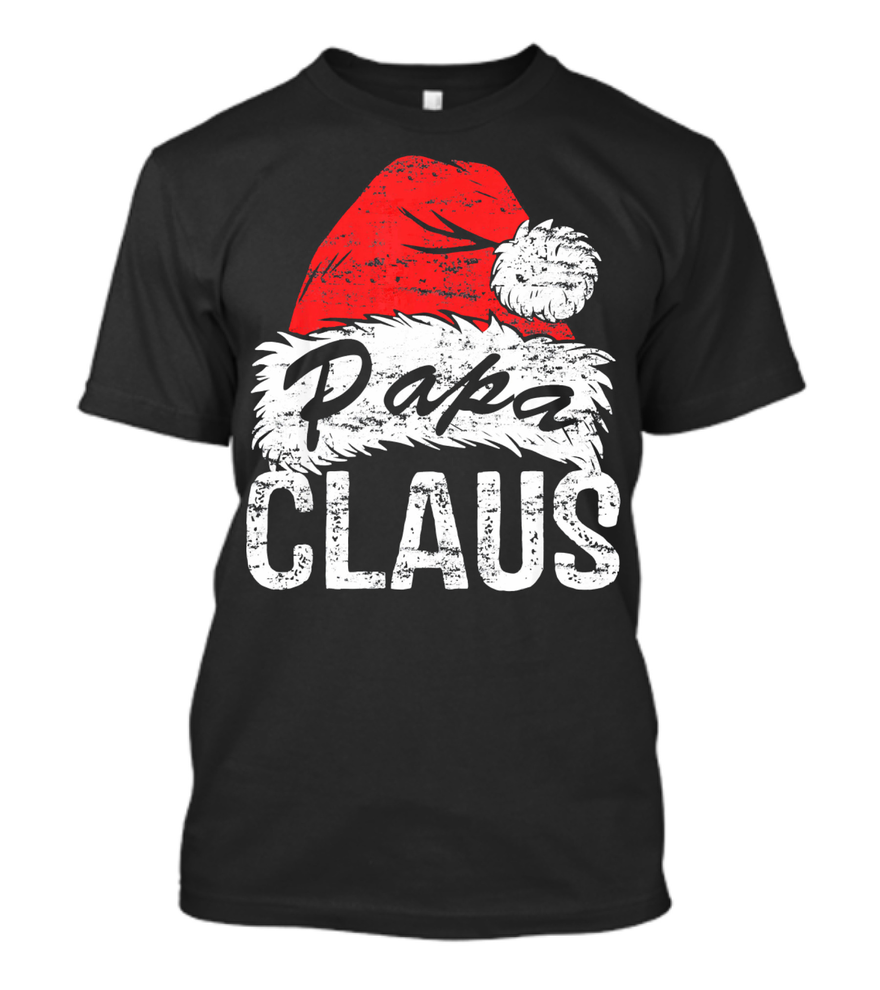 Papa Claus Matching Family Christmas Santa Hat T-Shirt