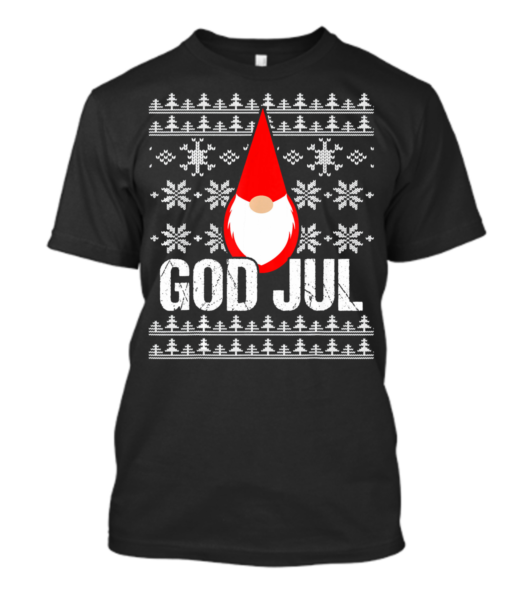 God Jul Gnome Tomte Christmas Nordic T-Shirt