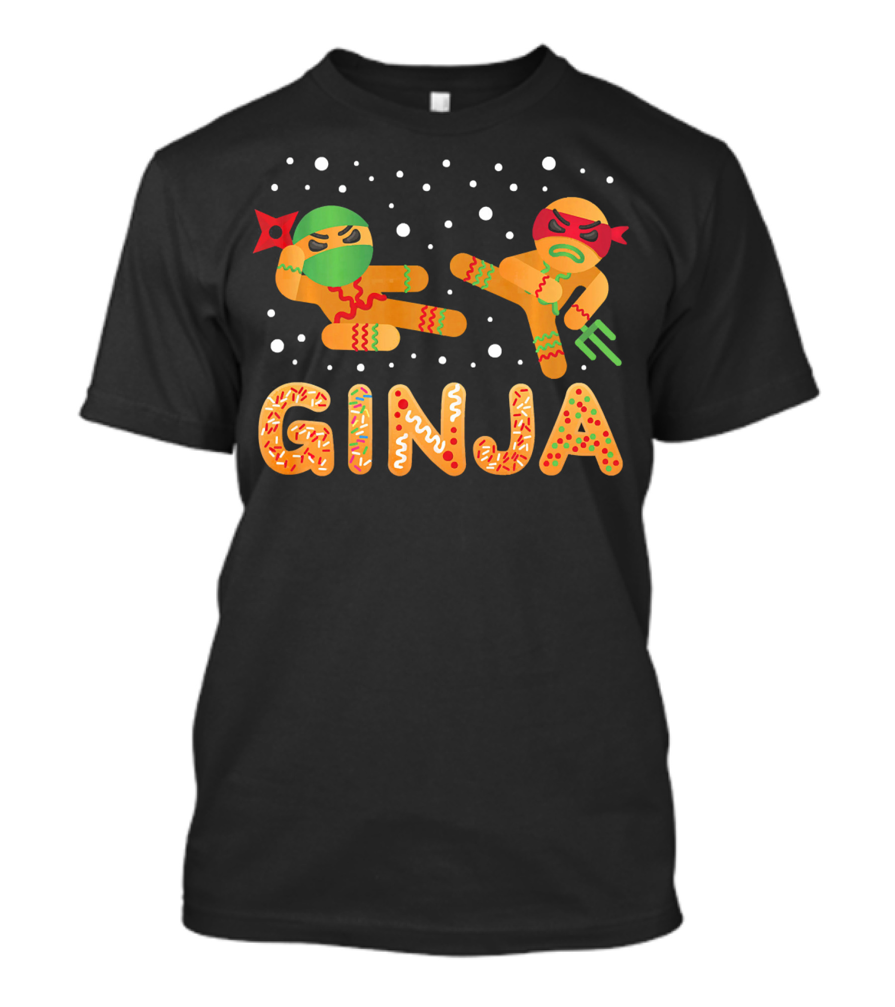 Ginja Gingerbread Man Ninja Cookie Fighters T-Shirt