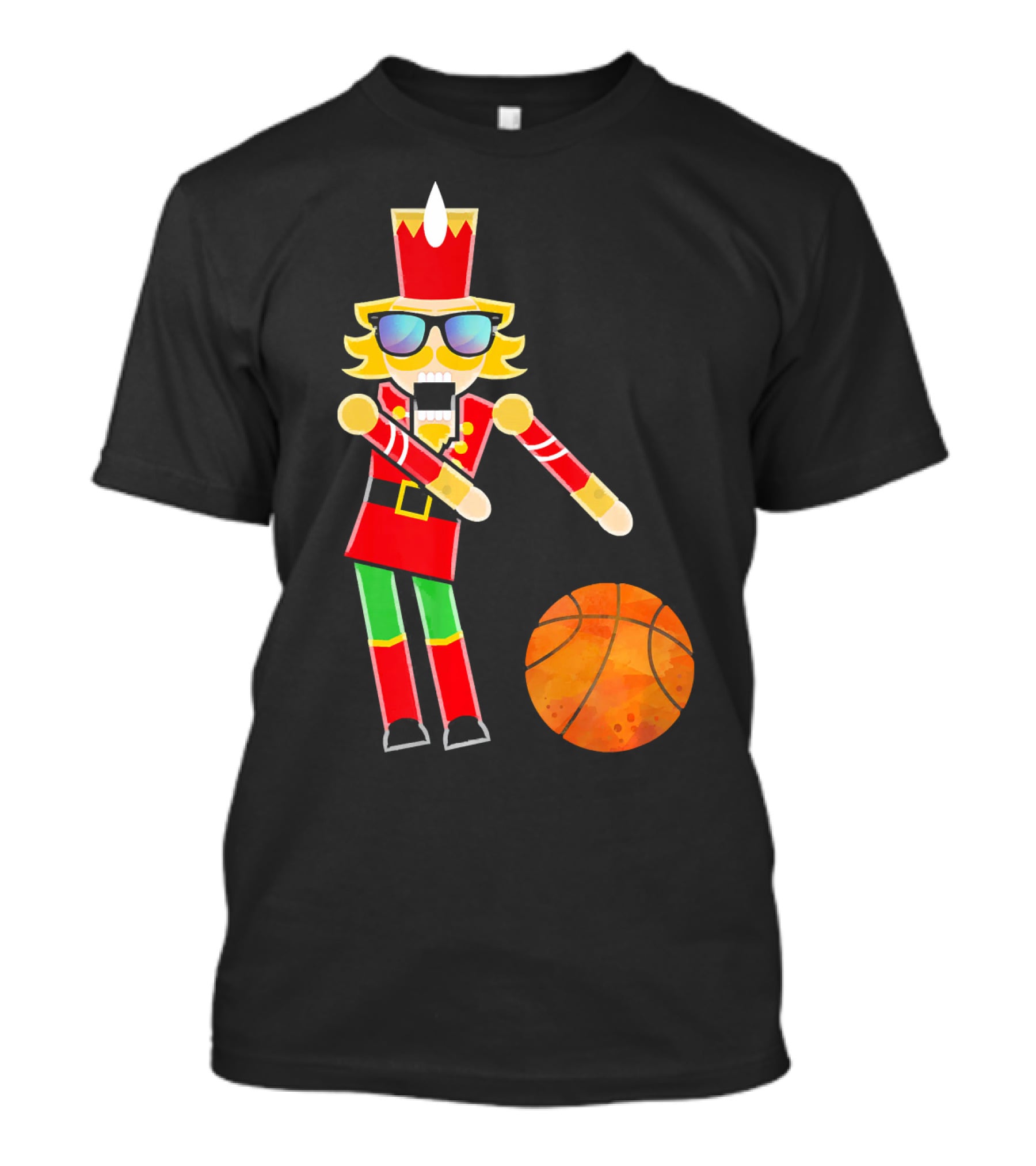 Christmas Nutcracker Basketball Floss Dance T-Shirt