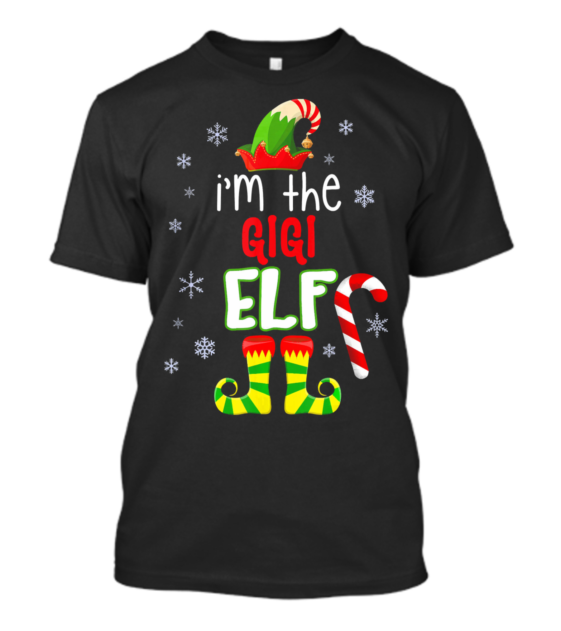 I'm The Gigi Elf Candy Cane Christmas Celebrations T-Shirt
