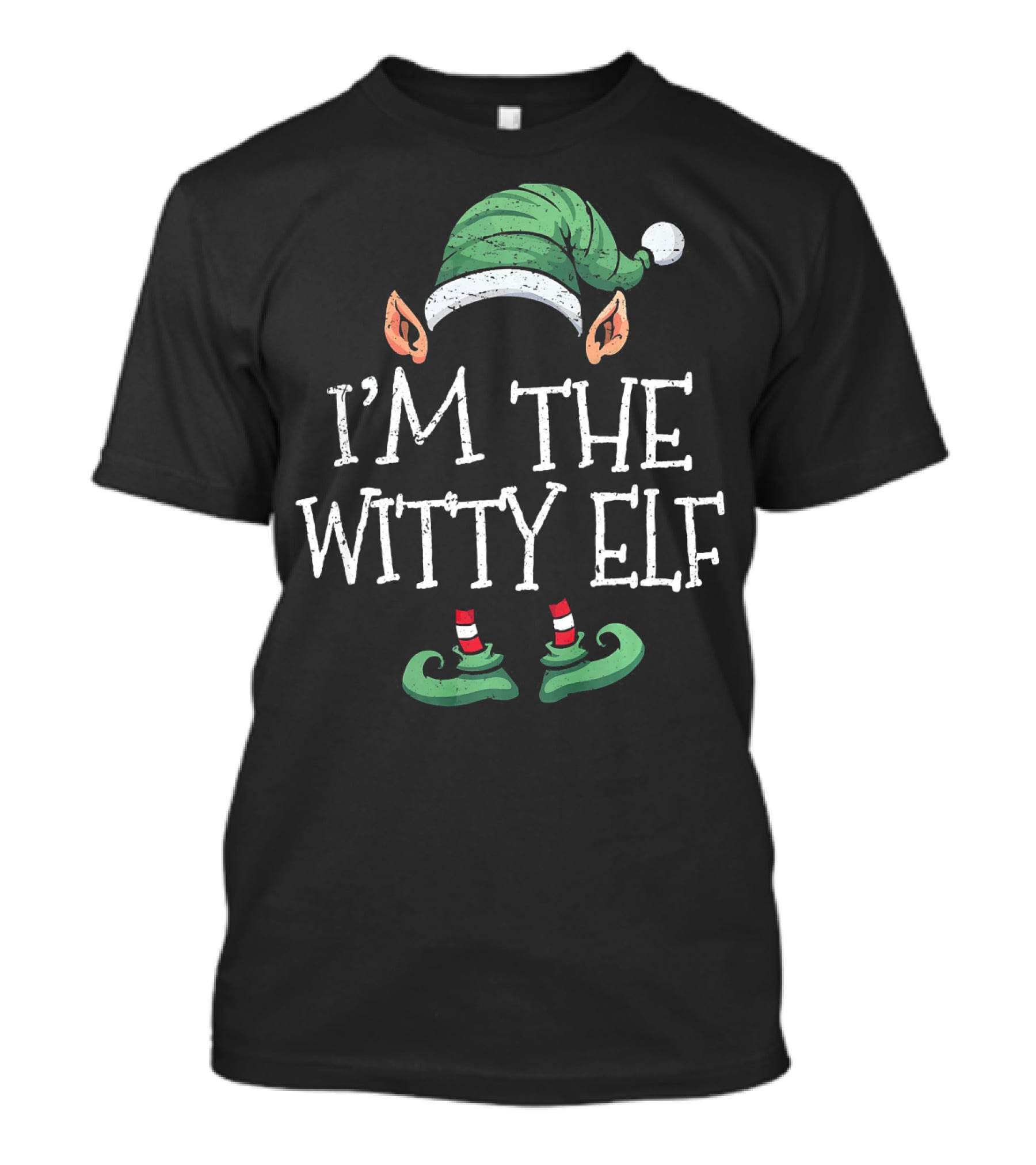 I'm The Witty Elf Matching Family Group Christmas Costume T-Shirt