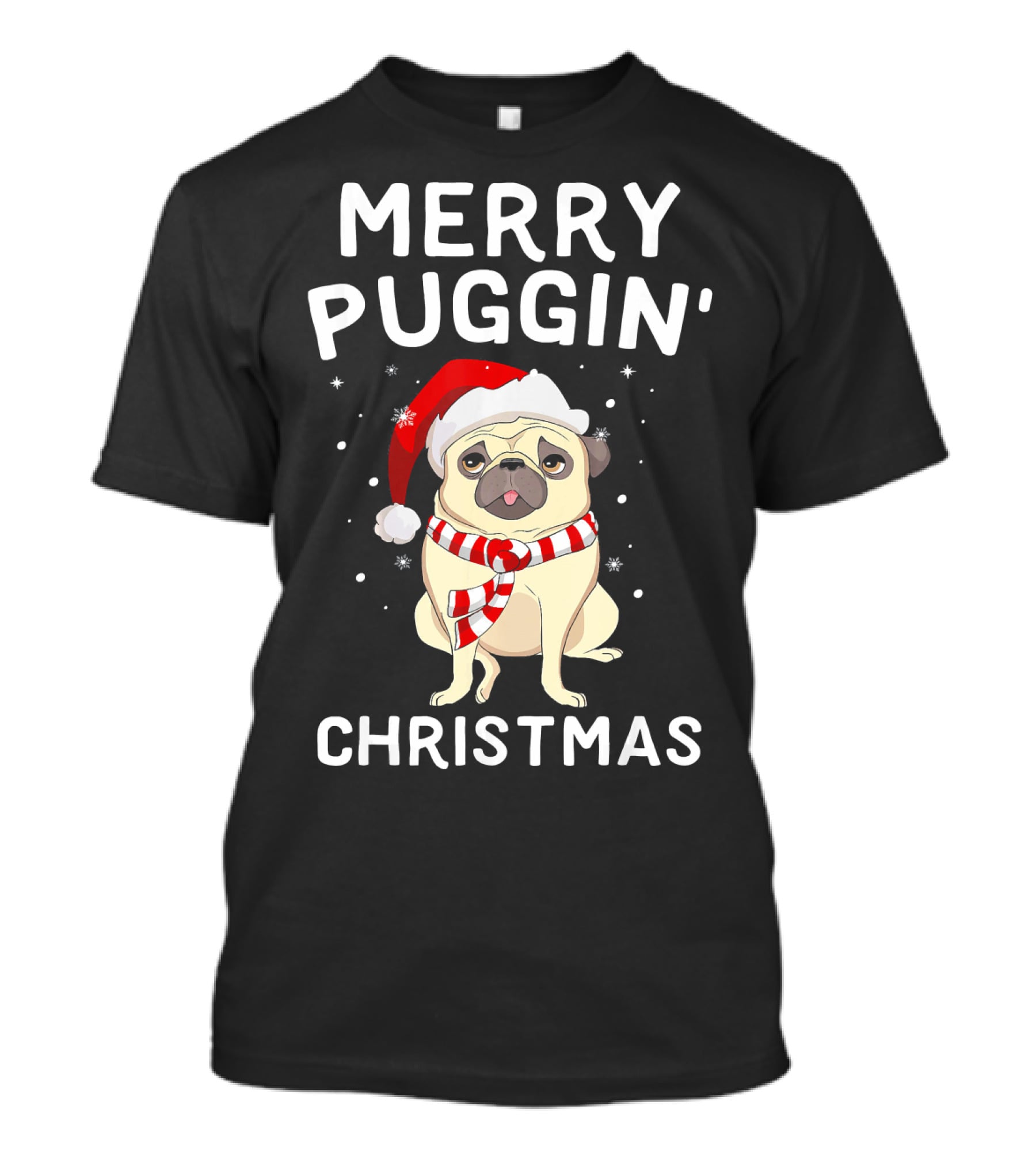 Merry Puggin' Christmas Santa Pug Holiday T-Shirt