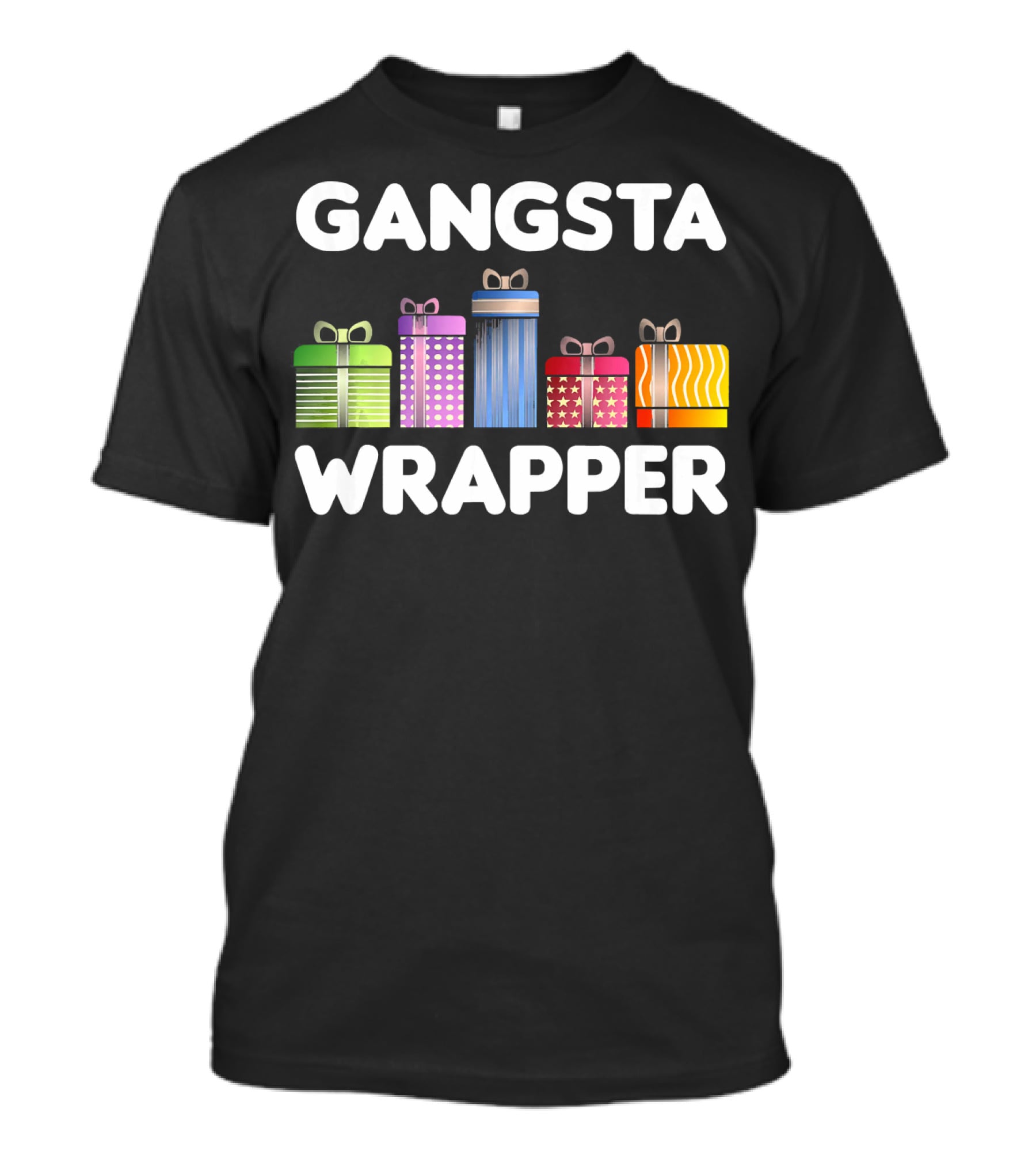 Gangsta Wrapper Funny Christmas Cool Xmas Pun T-Shirt