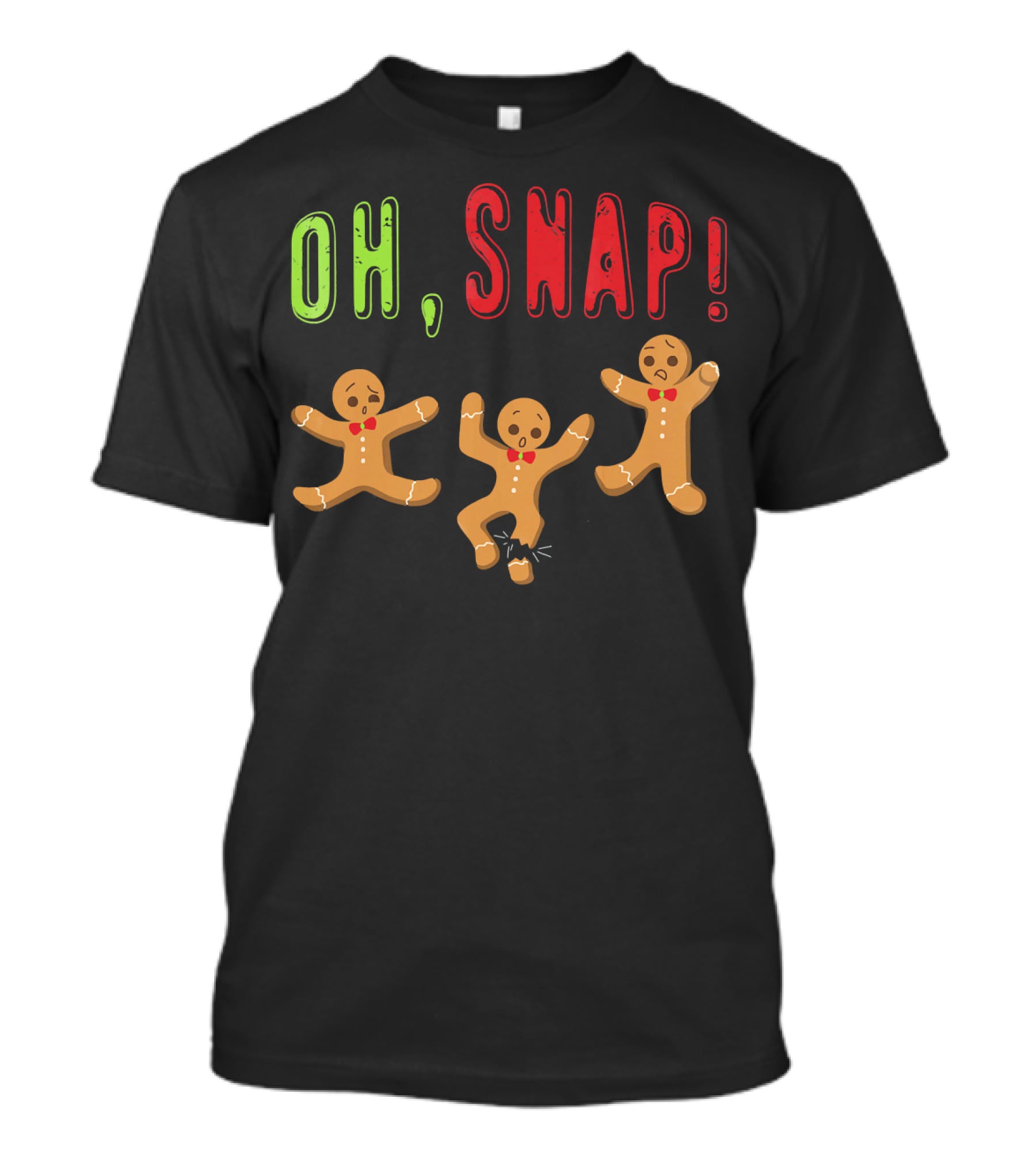 Oh Snap Funny Surprised Gingerbread Trio T-Shirt