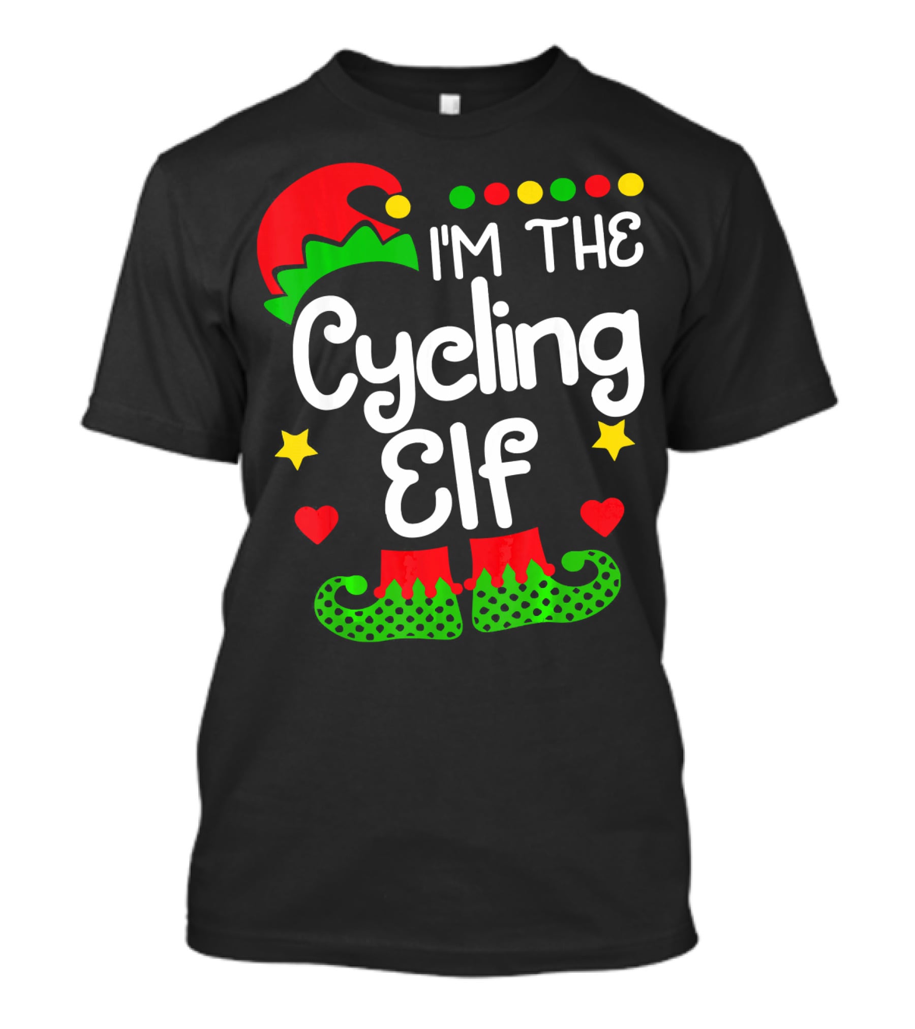 I'm The Cycling Elf Christmas Family Holiday Fun T-Shirt