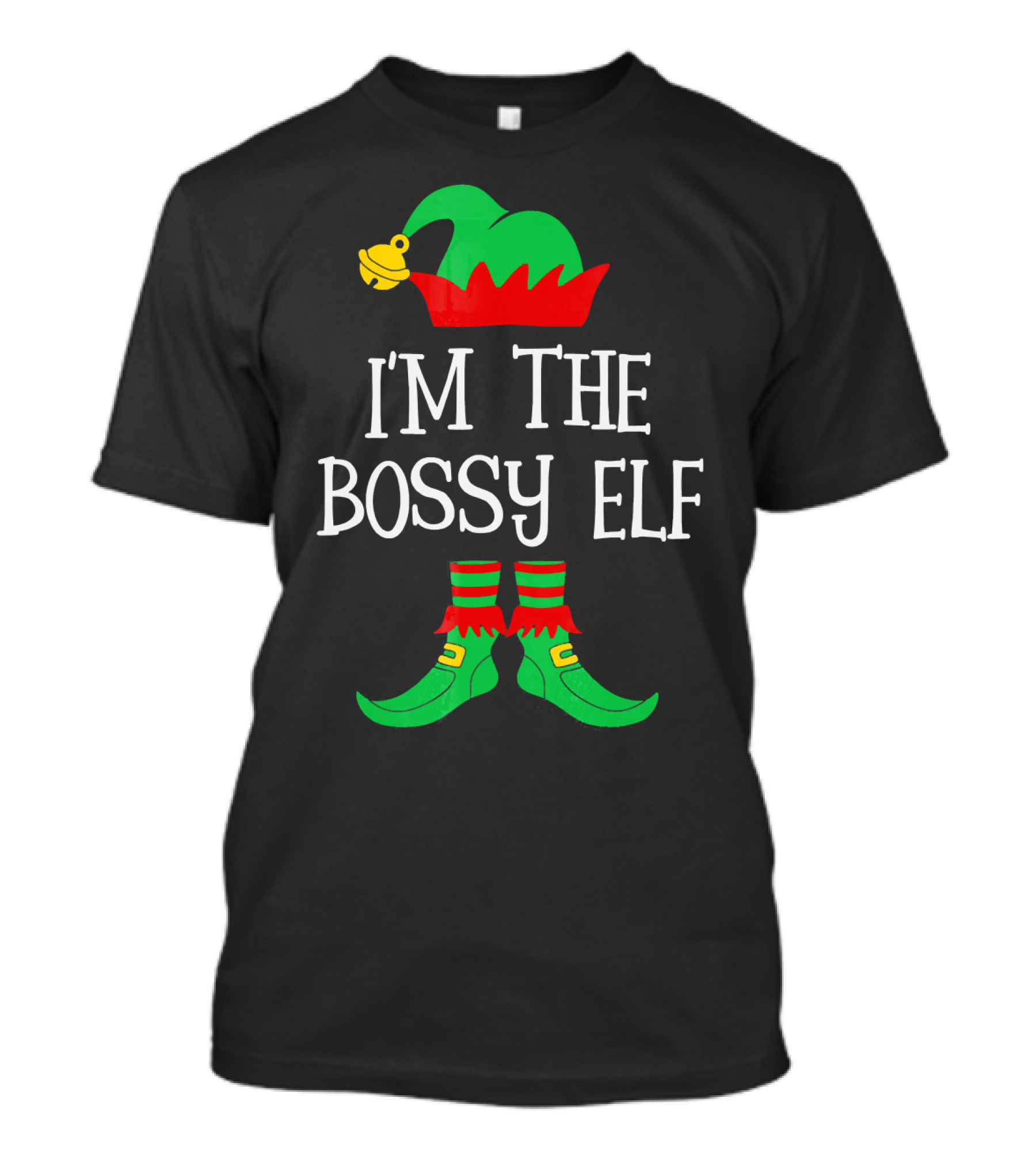 I'M THE BOSSY ELF Family Group Christmas Matching T-Shirt