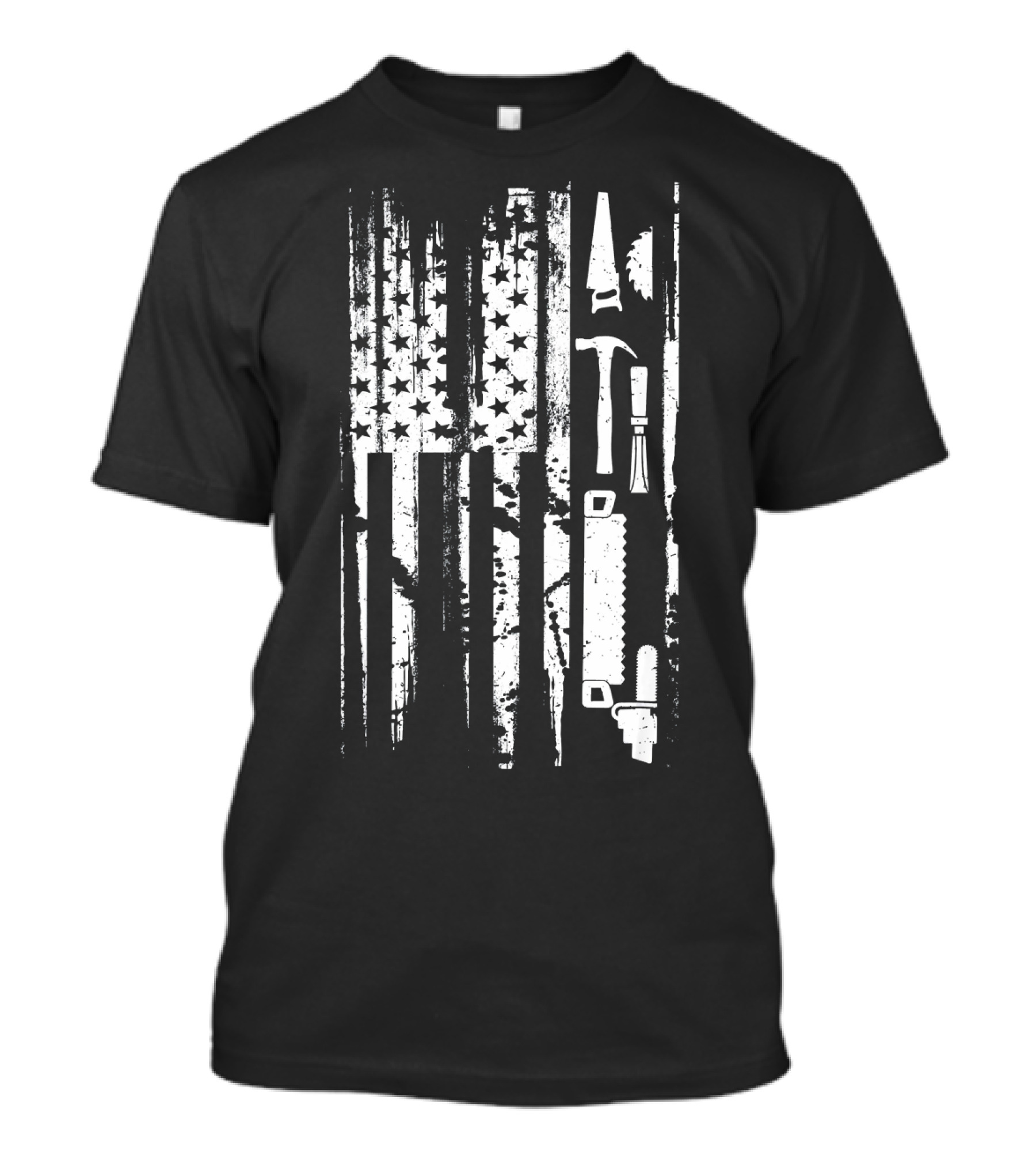 American Flag Woodworking Tools T-Shirt