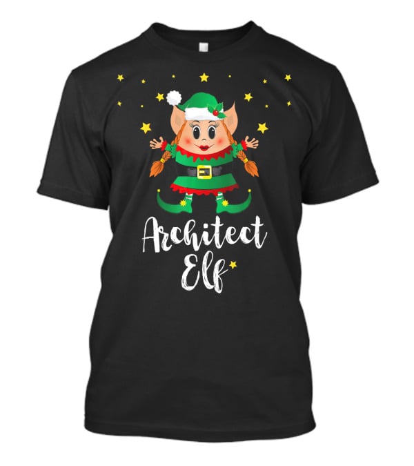 Architect Elf Women Matching Family Christmas T-Shirt