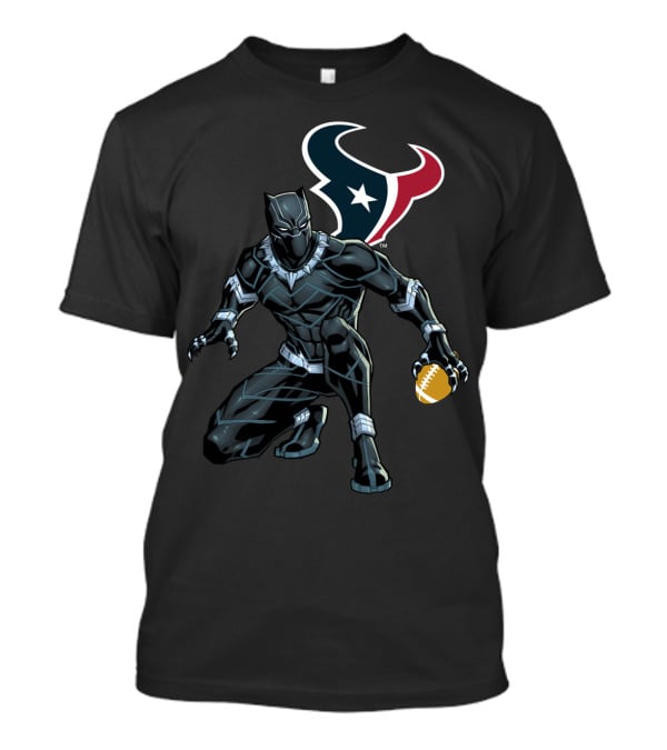 Houston Texans Black Panther Football Fusion T-Shirt