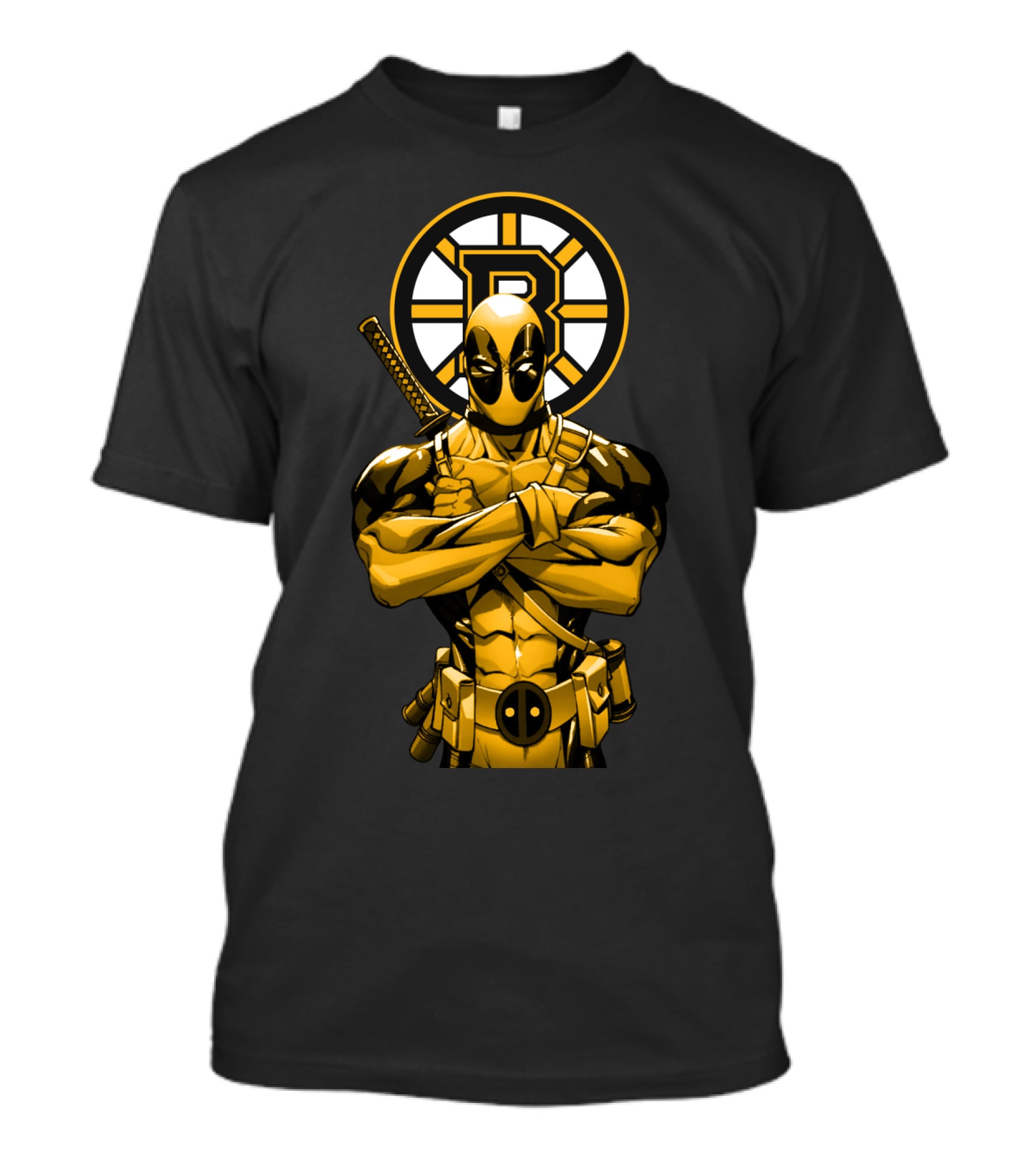 Boston Bruins Deadpool Crossover T-Shirt