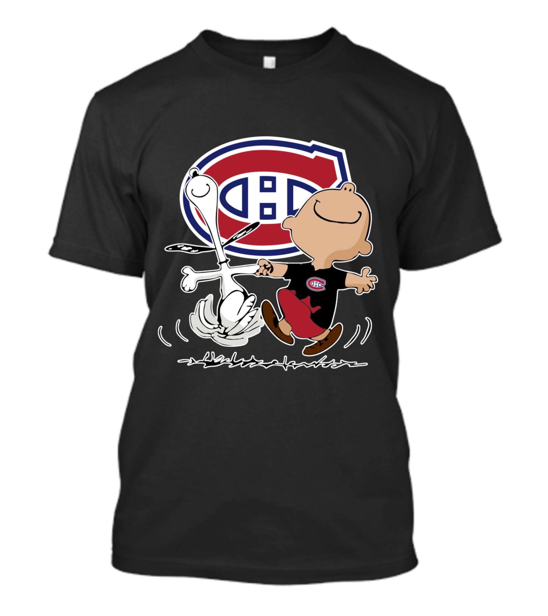 Montreal Canadiens Charlie Brown And Snoopy Dance T-Shirt