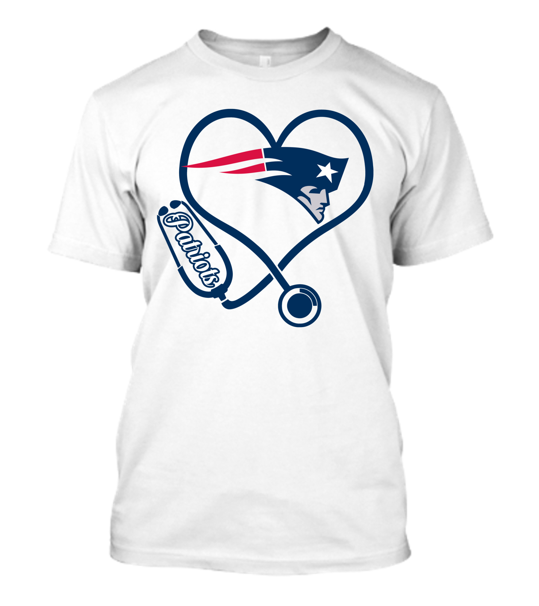 Patriots Nurse Heart Stethoscope T-Shirt