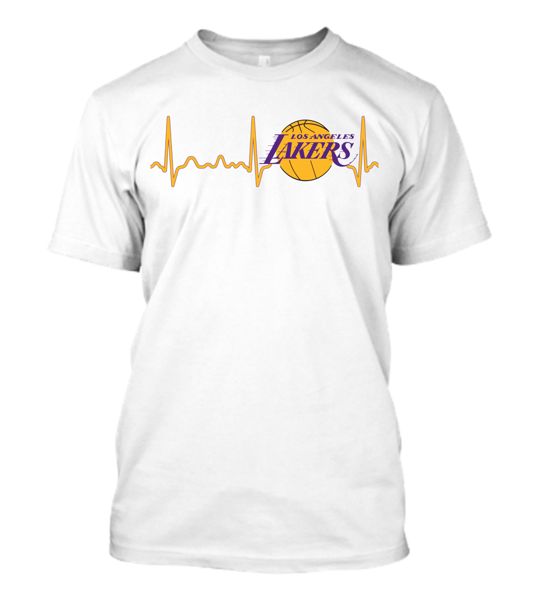 Los Angeles Lakers Heartbeat Basketball T-Shirt